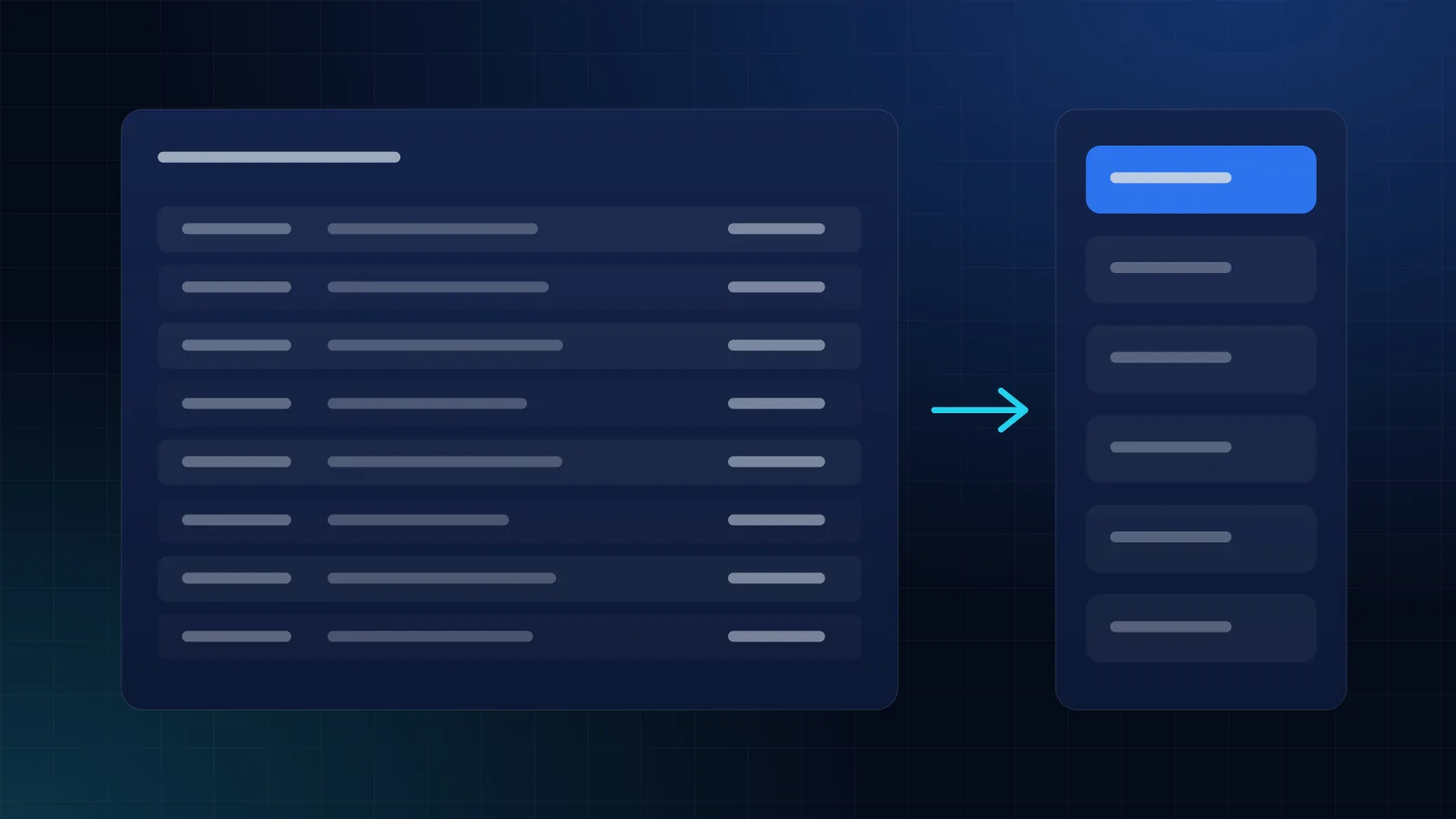 Illustration comparing an accounting ledger screen with an ERP dashboard showing purchase approvals, multi-branch stock, production status and live MIS charts